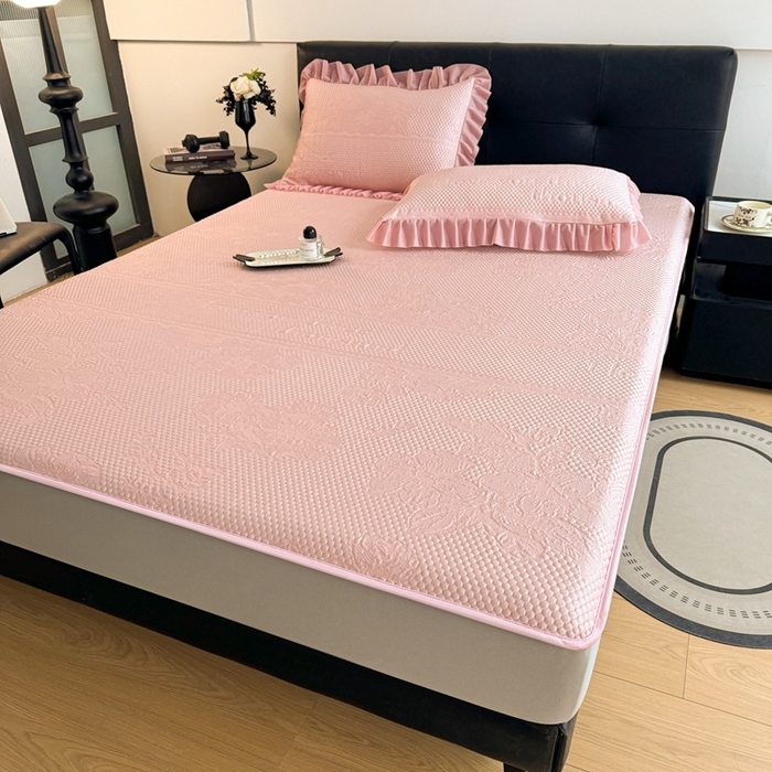 91家纺网 家纺一手货源 找家纺 （总）2025新款凉感冰豆豆凉席床笠凉席席子-花之恋系列凉豆豆床笠花之恋系列