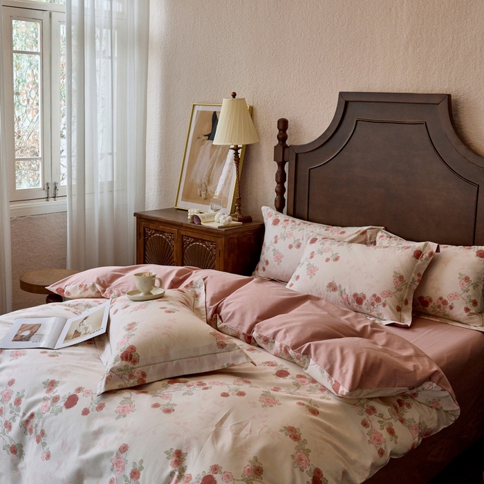 91家纺网 家纺一手货源 找家纺 （总）由丽家纺 2025新款柔棉数码印花四件套系列