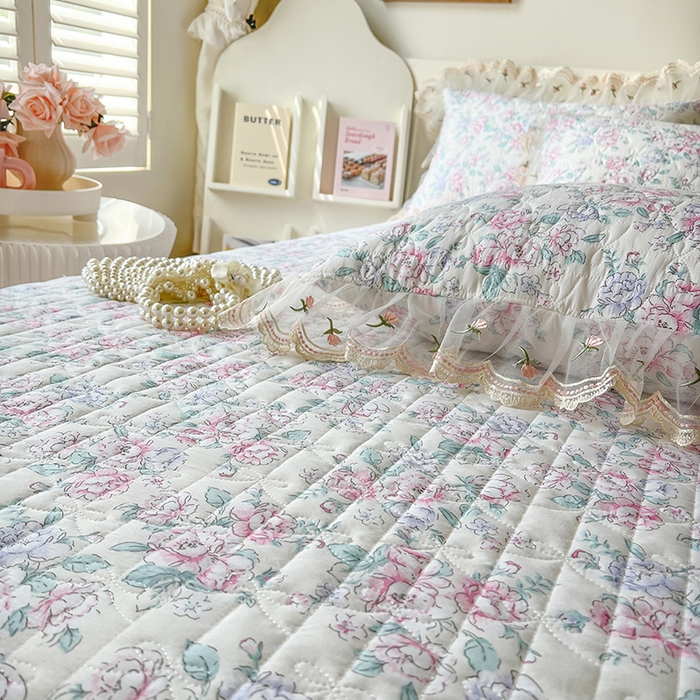 91家纺网 家纺一手货源 找家纺 网红馆 2025新款水洗棉印花床盖四件套 惠仁说