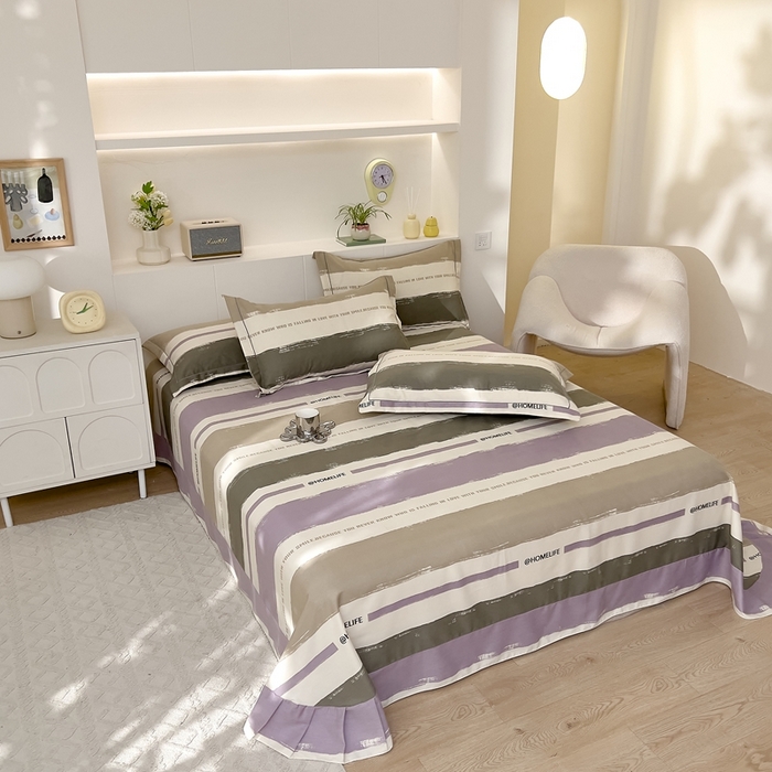 91家纺网 家纺一手货源 找家纺 优品阁 2024新款全棉磨毛四件套 畅想-灰