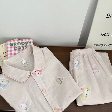 91家纺网 家纺一手货源 找家纺 （总）纽约生活 2025新款儿童小翻领短袖长裤