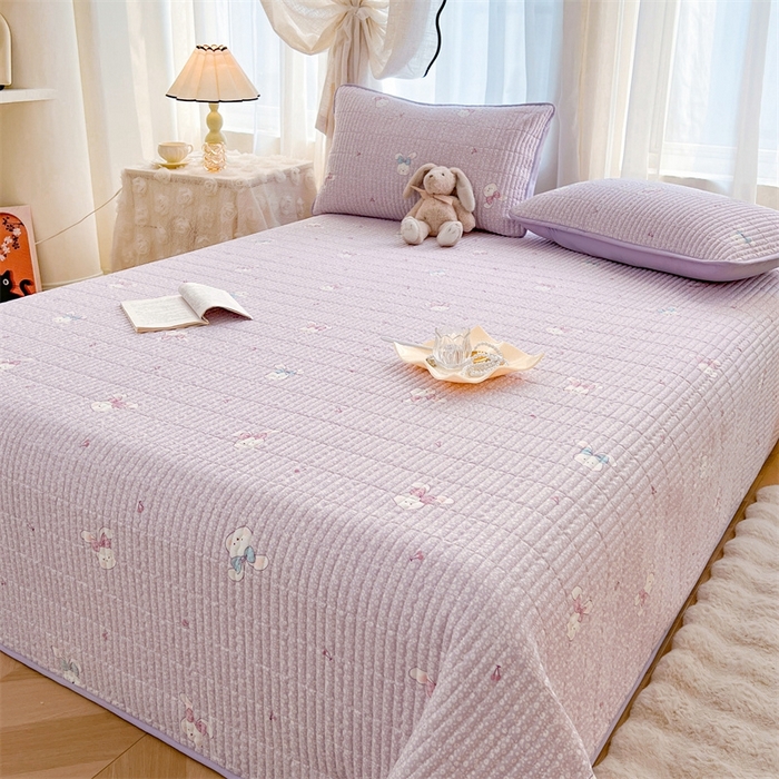 91家纺网 家纺一手货源 找家纺 恒爱 2025新款全棉印花单床盖 童年