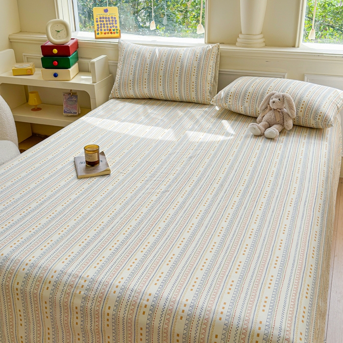 91家纺网 家纺一手货源 找家纺 2025新款全棉床单床笠 米娅 床单款