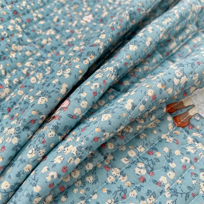 91家纺网 家纺一手货源 找家纺 恒爱 2025新款全棉印花单床盖 公主兔-蓝