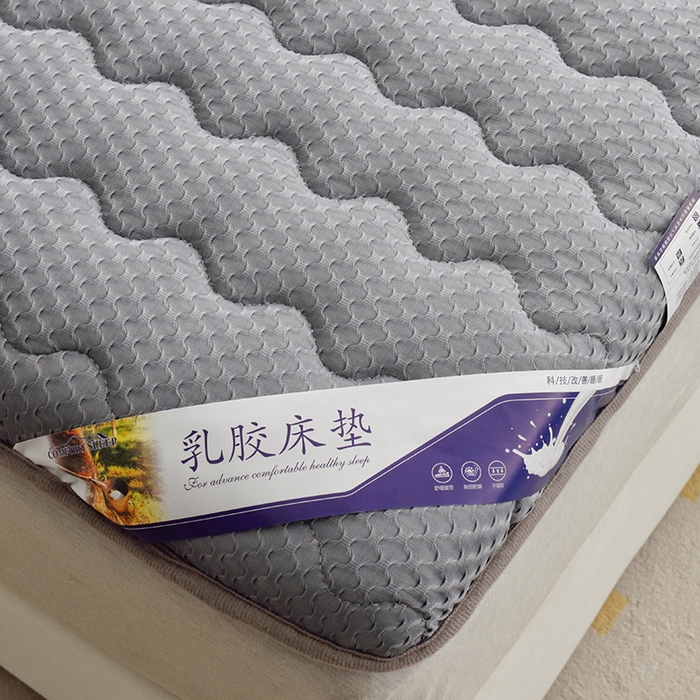 91家纺网 家纺一手货源 找家纺 苏赫床垫 2025新款A类针织提花床垫 波浪-灰