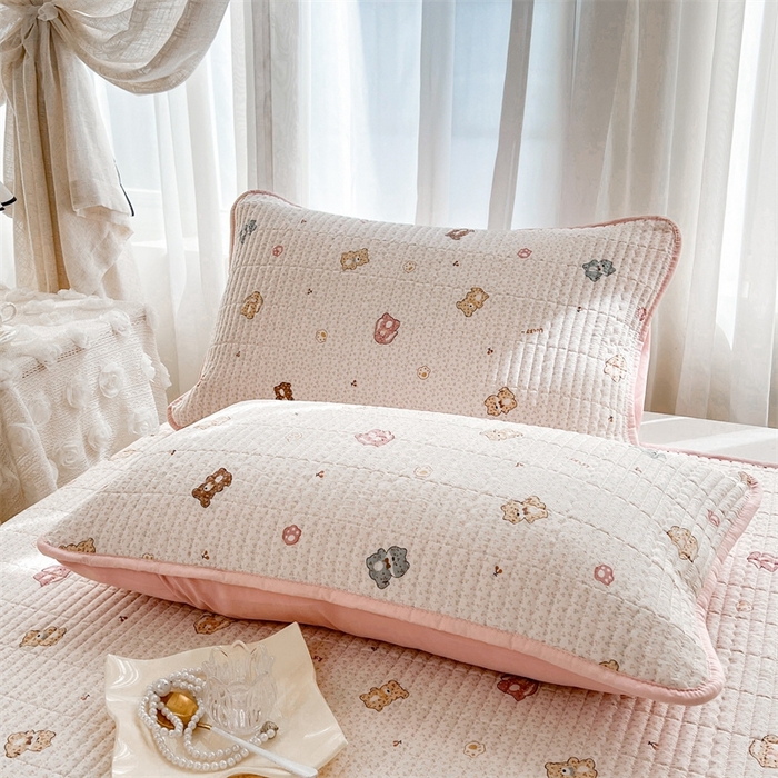 91家纺网 家纺一手货源 找家纺 恒爱 2025新款全棉印花单床盖 五彩熊