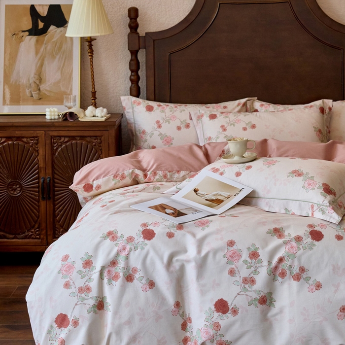 91家纺网 家纺一手货源 找家纺 （总）由丽家纺 2025新款柔棉数码印花四件套系列