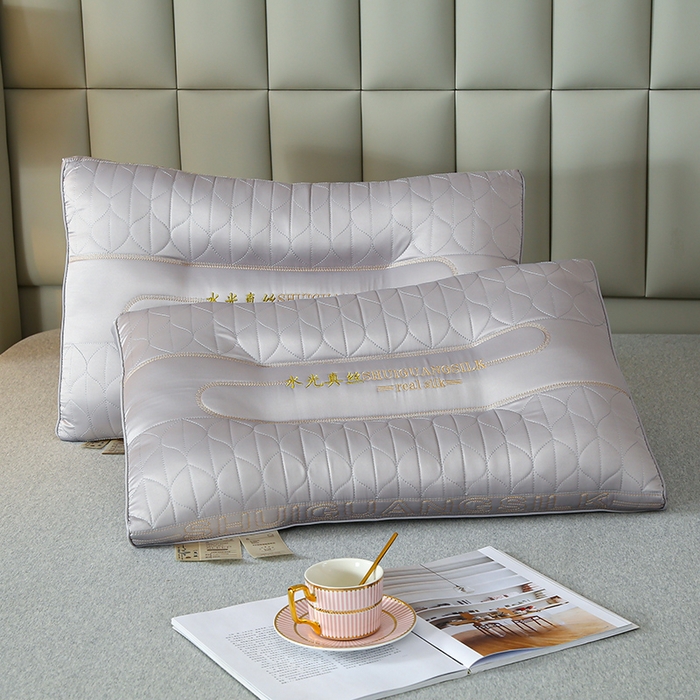 91家纺网 家纺一手货源 找家纺 爱来伊家纺 2025新款莫代尔水光真丝乳胶枕芯 莫代尔水光真丝-灰色