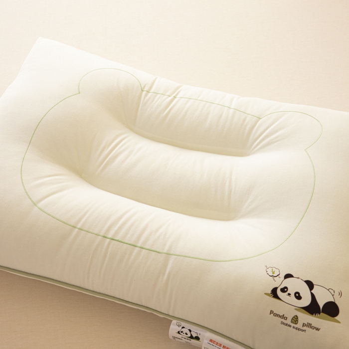 91家纺网 家纺一手货源 找家纺 （总）2025新款Q萌熊猫A类全棉亲子定型护颈枕芯儿童学生成人家用枕头