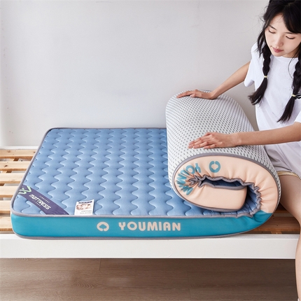 91家纺网 家纺一手货源 找家纺 （总）优承佳生活馆（床垫） 2025新款字母牛奶丝双边乳胶床垫-学生款