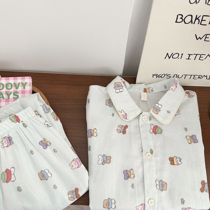 91家纺网 家纺一手货源 找家纺 （总）纽约生活 2025新款儿童小翻领短袖长裤