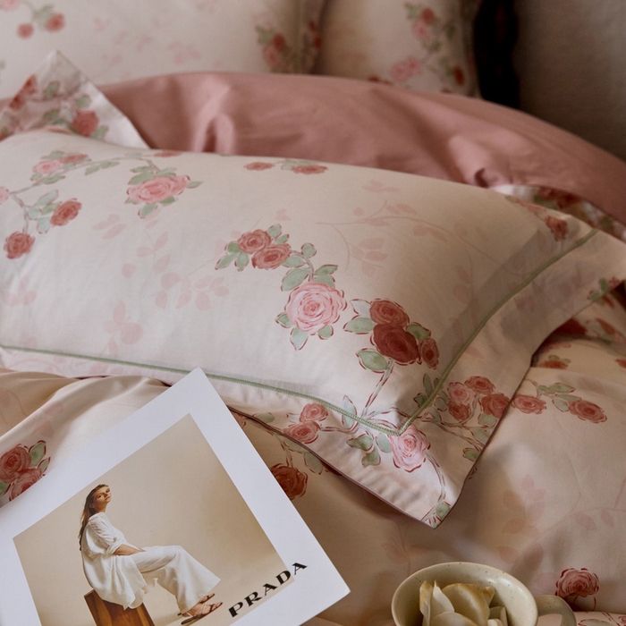 91家纺网 家纺一手货源 找家纺 （总）由丽家纺 2025新款柔棉数码印花四件套系列