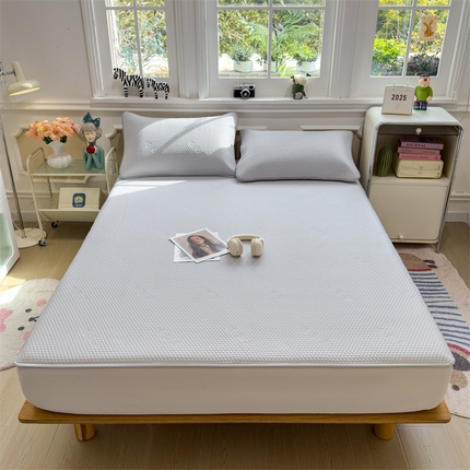 兄弟坊 2025新款凉感冰豆豆凉席床笠床护垫学生床笠 凉豆豆床笠-灰色