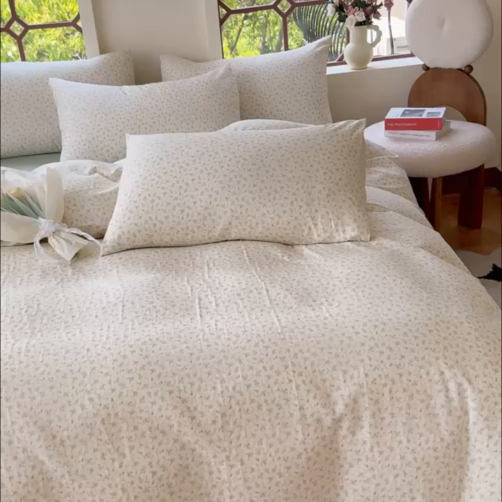 91家纺网 家纺一手货源 找家纺 （总）耀悦家纺 2024新款A类全棉双层纱四件套