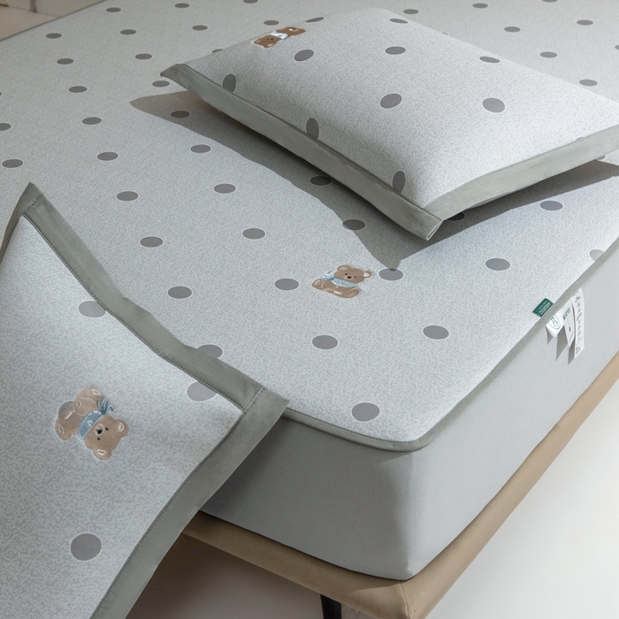 91家纺网 家纺一手货源 找家纺 席世家  2025新款绣花凉感床笠（控价198 218） 格子熊猫