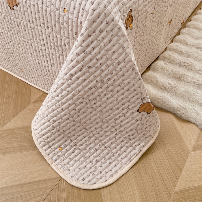 91家纺网 家纺一手货源 找家纺 恒爱 2025新款全棉印花单床盖 卡皮巴拉