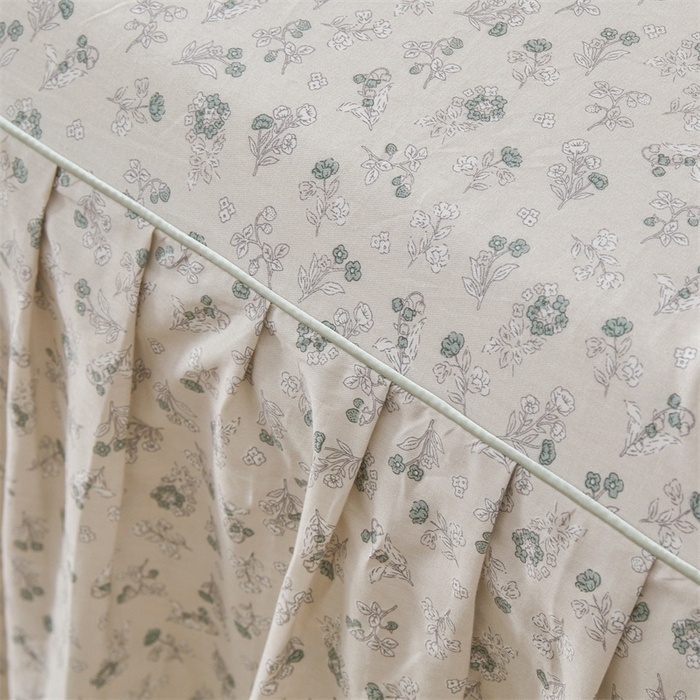 91家纺网 家纺一手货源 找家纺 2025新款韩版全棉公主风床裙单品 春野