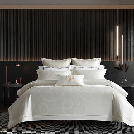 91家纺网 家纺一手货源 找家纺 （总）赫本真丝馆（珍丝纺） 2025新款100支染色提花系列四件套