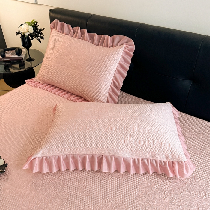 91家纺网 家纺一手货源 找家纺 （总）2025新款凉感冰豆豆凉席床笠凉席席子-花之恋系列凉豆豆床笠花之恋系列