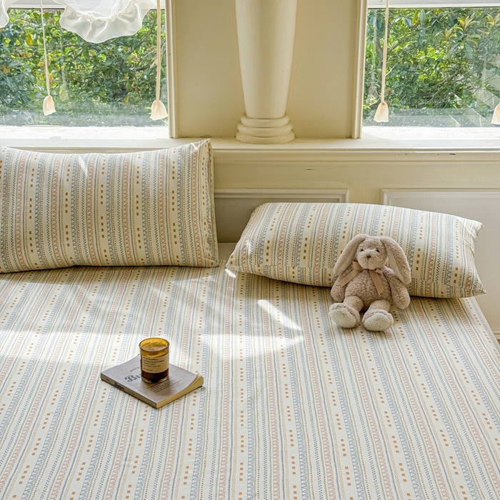 91家纺网 家纺一手货源 找家纺 2025新款全棉床单床笠 米娅 床单款