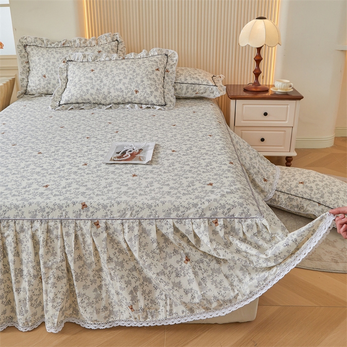 91家纺网 家纺一手货源 找家纺 （总）2025新款韩版全棉公主风床裙单品