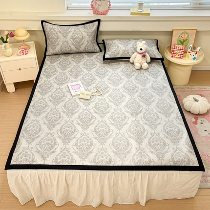 慕澄家纺 2025新款小清新印花真冰藤系列凉席床席款 床席-威廉