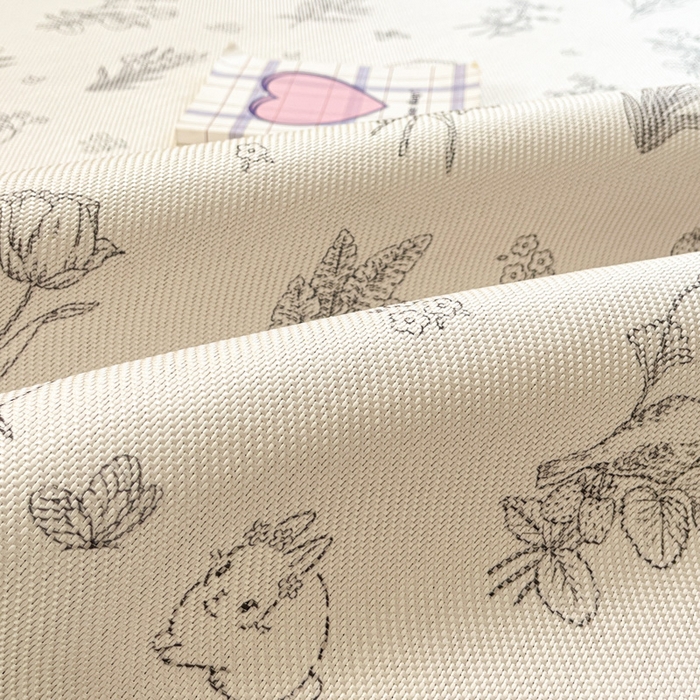 91家纺网 家纺一手货源 找家纺 慕澄家纺 2025新款小清新印花真冰藤系列凉席床席款 床席-花儿小兔