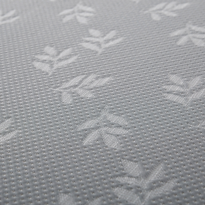 91家纺网 家纺一手货源 找家纺 法莱妮 2025夏季新款A类真凉感丝提花加厚三明治冰豆豆凉席-叶韵系列  叶韵-深灰