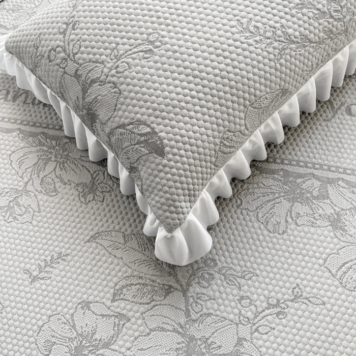 91家纺网 家纺一手货源 找家纺 2025新款冰豆豆凉感床裙凉席席子-花之恋系列冰豆豆床裙凉席-花之恋系列 花之恋 灰色