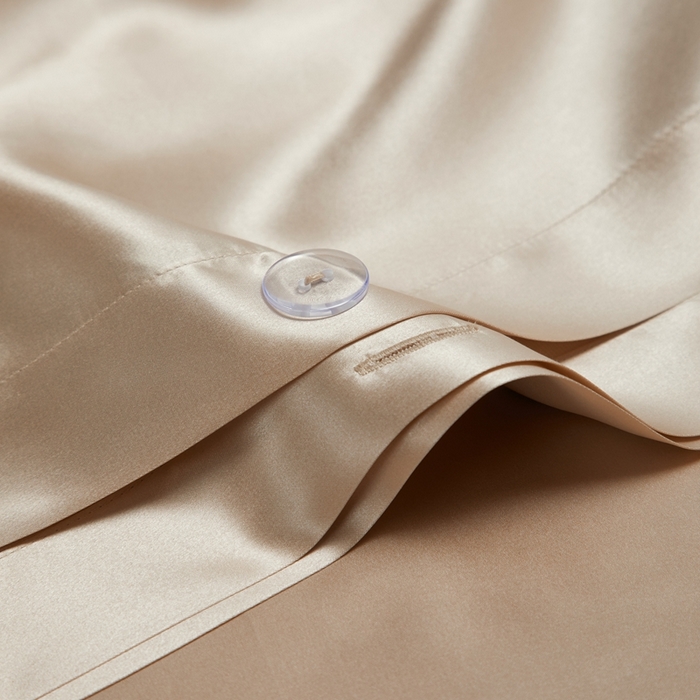 91家纺网 家纺一手货源 找家纺 赫本真丝馆（珍丝纺） 2025新款真丝提花系列四件套 卡诺尔-金