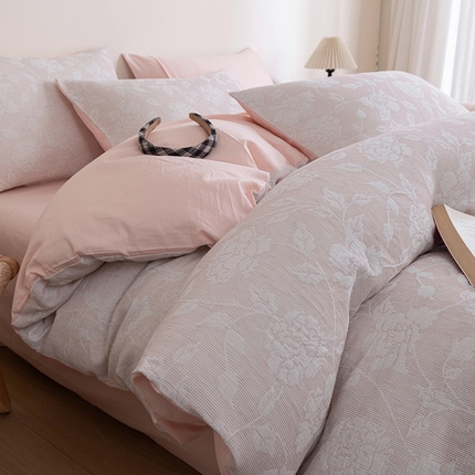 91家纺网 家纺一手货源 找家纺 （总）倾慕 2025新款A类全棉多层纱玫瑰单被套系列