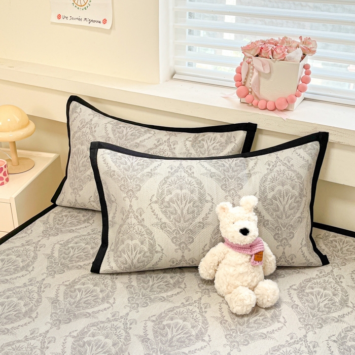 91家纺网 家纺一手货源 找家纺 慕澄家纺 2025新款小清新印花真冰藤系列凉席床席款 床席-威廉