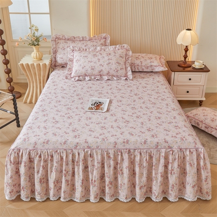 2025新款韩版全棉公主风床裙单品 缤纷绮梦