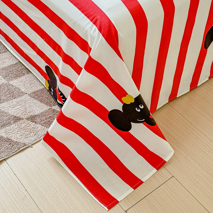 91家纺网 家纺一手货源 找家纺 2025新款全棉床单床笠 嘟嘟小象 床单款