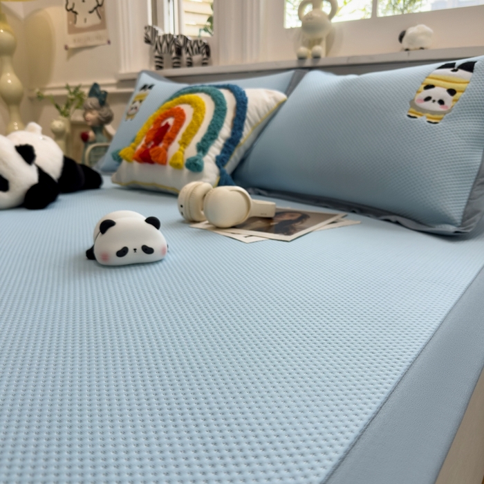 91家纺网 家纺一手货源 找家纺 席世家2025新款满天星绣花豆豆席 凉喵喵