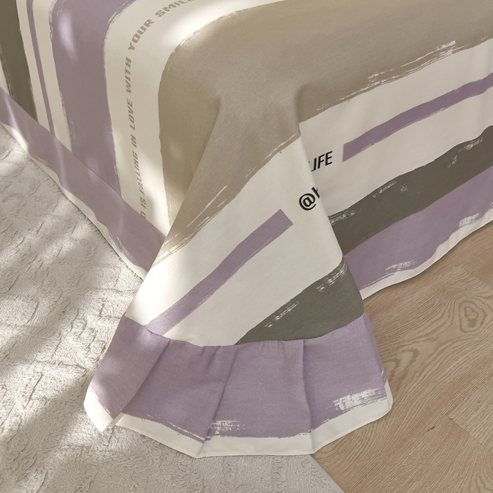 91家纺网 家纺一手货源 找家纺 优品阁 2024新款全棉磨毛四件套 畅想-灰