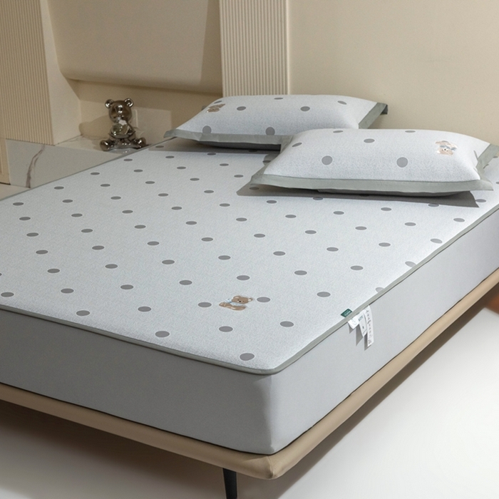 91家纺网 家纺一手货源 找家纺 席世家  2025新款绣花凉感床笠（控价198 218） 格子熊猫