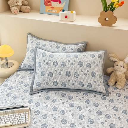 金盛纺 2025新款冰豆豆单枕套 花期-兰