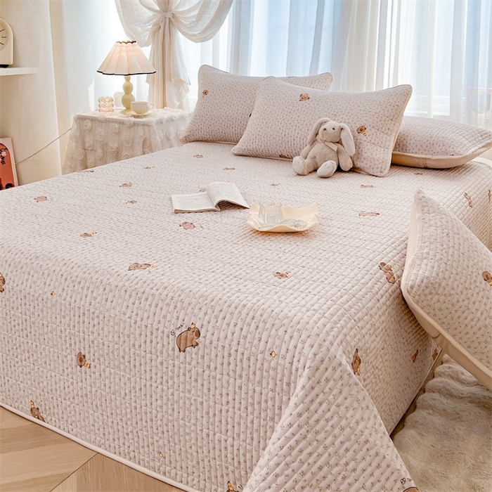 91家纺网 家纺一手货源 找家纺 恒爱 2025新款全棉印花单床盖 卡皮巴拉