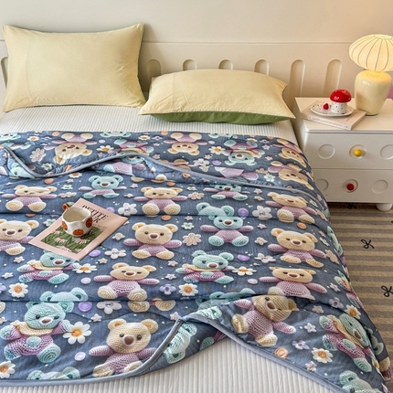 91家纺网 家纺一手货源 找家纺 （总）卡斯诺  2025新款5D立体印花凉感夏被（下载文件夹包含买家秀）