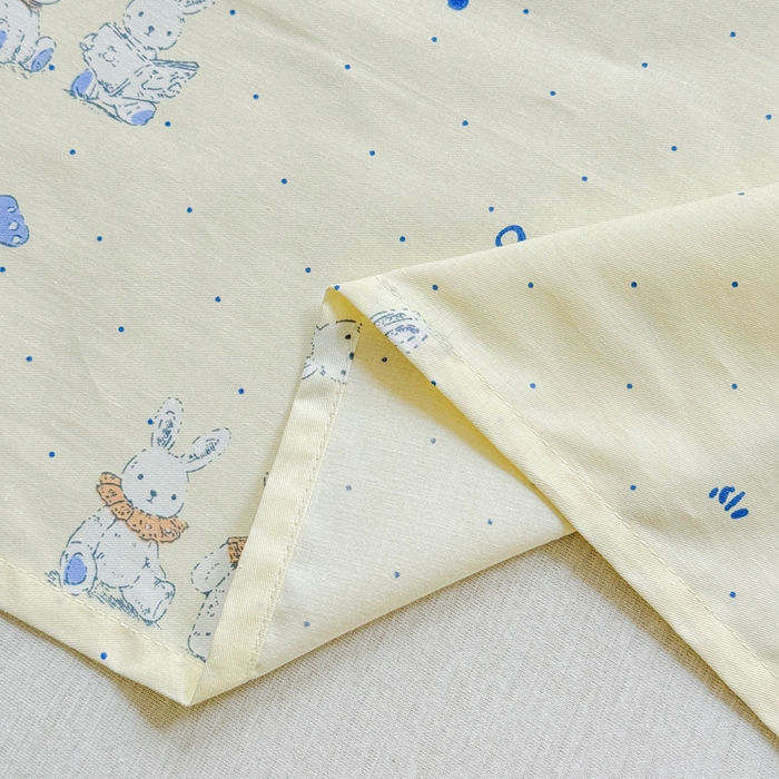 91家纺网 家纺一手货源 找家纺 2025新款全棉床单床笠 熊护萌兔 床单款