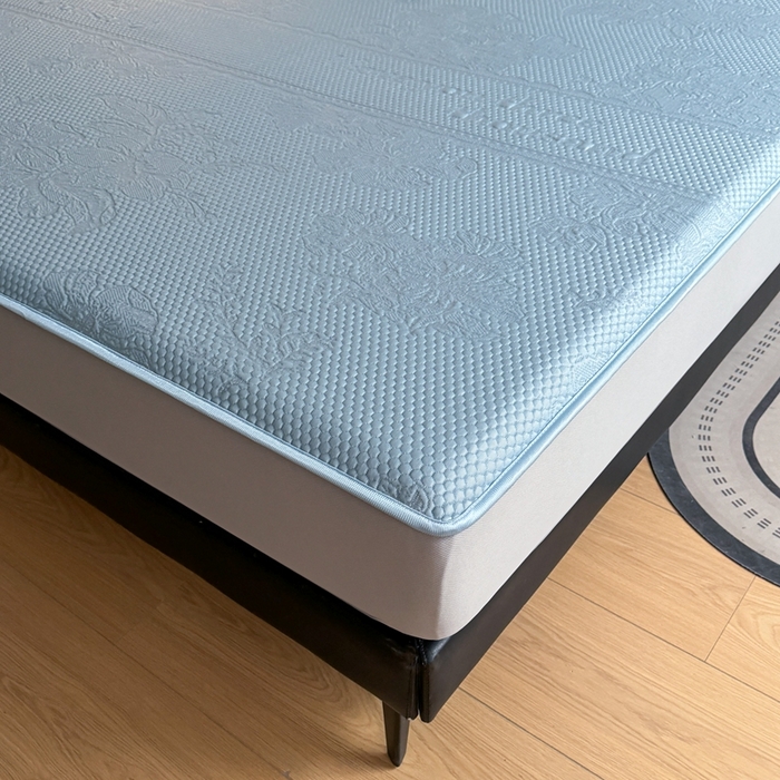 91家纺网 家纺一手货源 找家纺 2025新款凉感冰豆豆凉席床笠凉席席子-花之恋系列凉豆豆床笠花之恋系列 花之恋-兰色