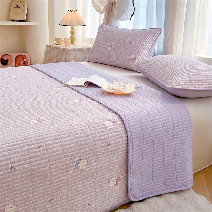 91家纺网 家纺一手货源 找家纺 恒爱 2025新款全棉印花单床盖 童年