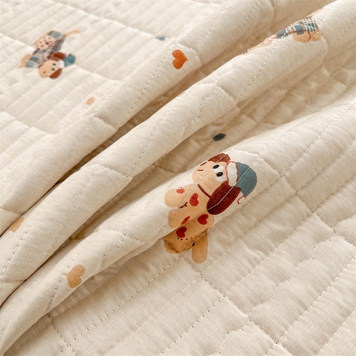 91家纺网 家纺一手货源 找家纺 恒爱 2025新款全棉印花单床盖 牛仔狗狗