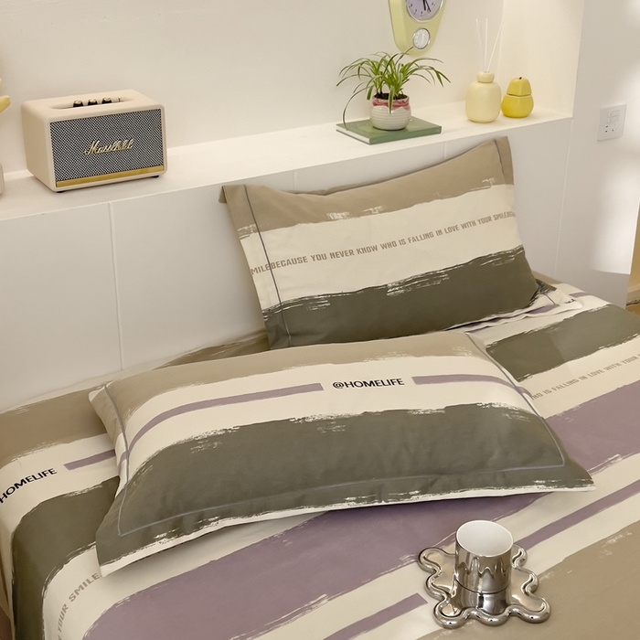 91家纺网 家纺一手货源 找家纺 优品阁 2024新款全棉磨毛四件套 畅想-灰