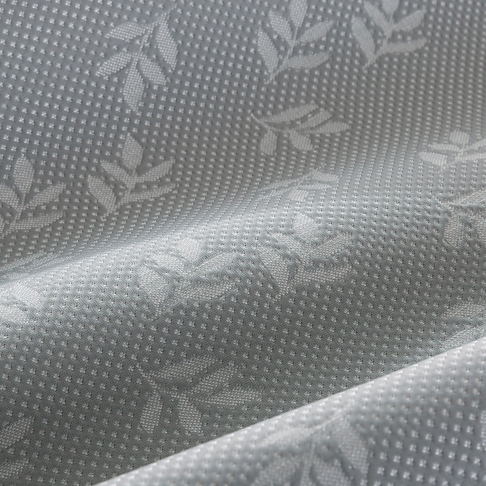 91家纺网 家纺一手货源 找家纺 法莱妮 2025夏季新款A类真凉感丝提花加厚三明治冰豆豆凉席-叶韵系列  叶韵-深灰