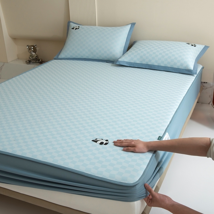 91家纺网 家纺一手货源 找家纺 （总）席世家  2025新款绣花凉感床笠（控价198 218）