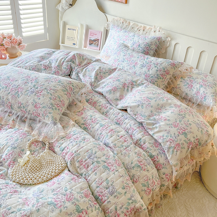 91家纺网 家纺一手货源 找家纺 网红馆 2025新款水洗棉印花床盖四件套 惠仁说