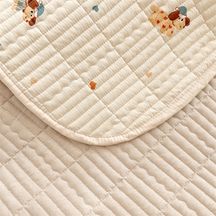 91家纺网 家纺一手货源 找家纺 恒爱 2025新款全棉印花单床盖 牛仔狗狗