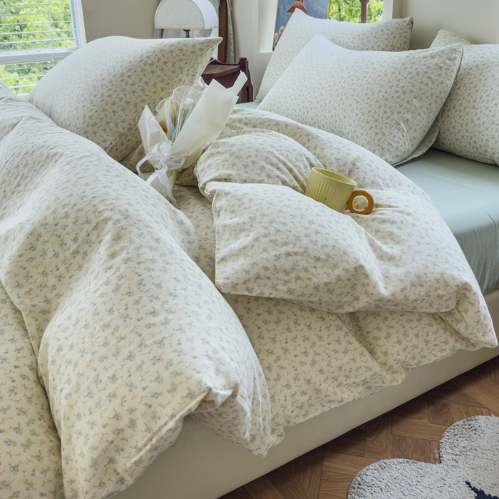 91家纺网 家纺一手货源 找家纺 （总）耀悦家纺 2024新款A类全棉双层纱四件套